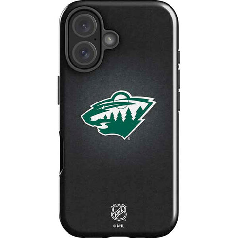 NHL Minnesota Wild Black Background iPhone 16 Plus Impact Case